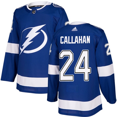 Adidas Men Tampa Bay Lightning #24 Ryan Callahan Blue Home Authentic Stitched NHL Jersey->tampa bay lightning->NHL Jersey